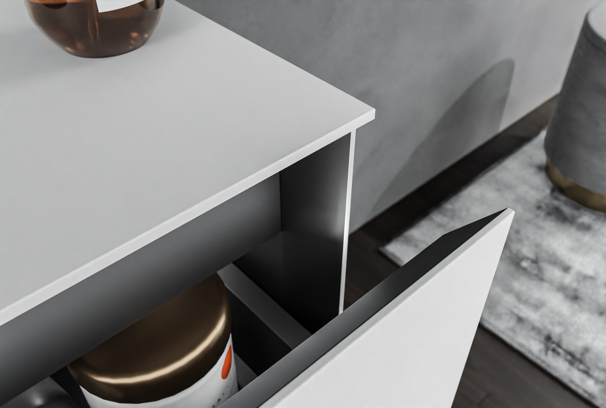 Koupelnová skříňka pro umyvadlo na desku ARCTIC 1800 White Softtouch