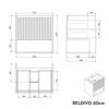 Koupelnový nábytkový set BELDIVO 60 cm s umyvadlem