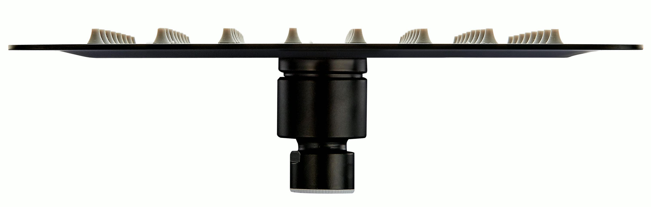 Dešťová sprcha DPG2023 plochá - nerezová ocel - černá