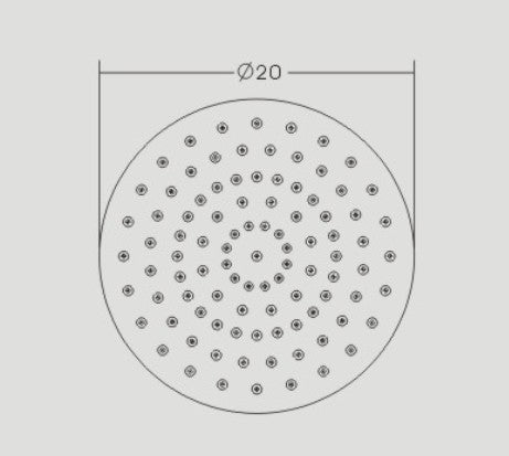 Kulatá sprchová hlavice DPG2025