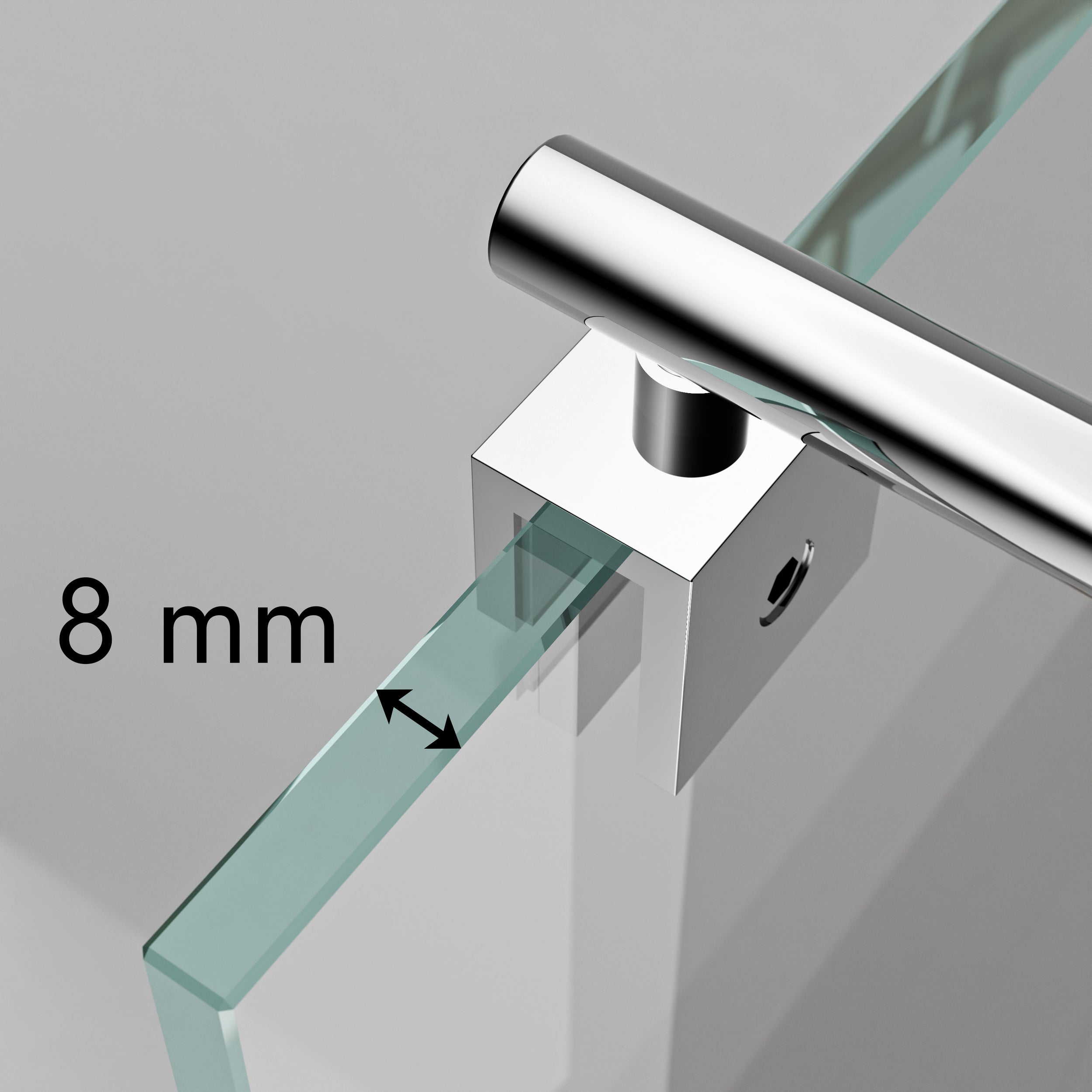 Sprchová zástěna Walk-In EX101 - 8 mm nano šedé sklo - různé šířky