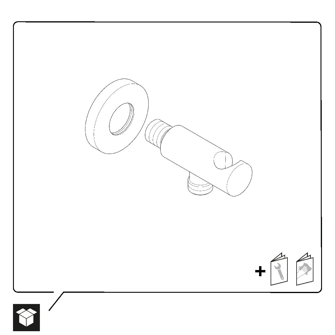 Duravit univerzální nástěnný koleno s držákem sprchy