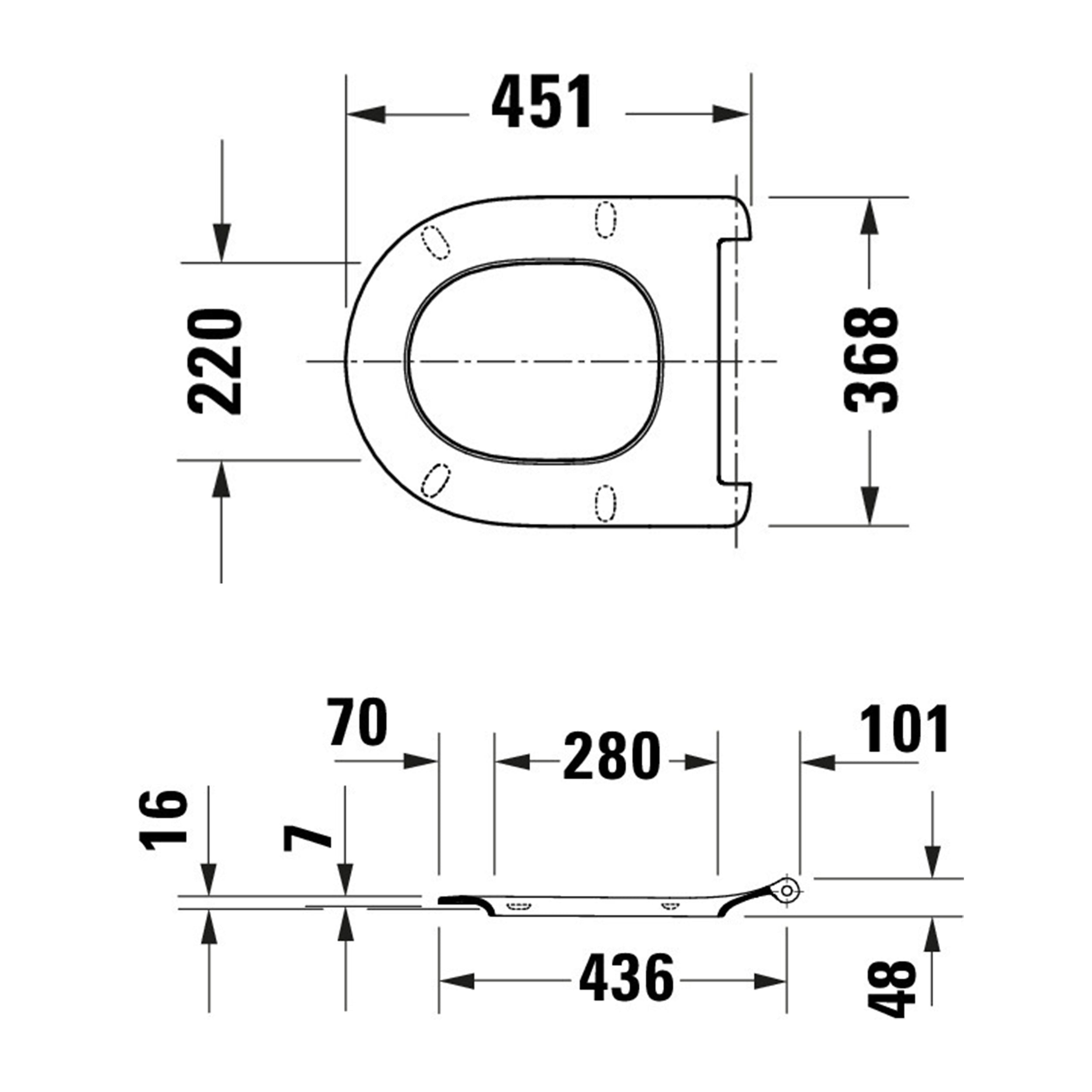 Duravit Univavo univerzální WC sedátko s pomalým zavíráním, kulaté