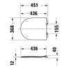 Duravit Univavo univerzální WC sedátko s pomalým zavíráním, kulaté