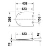 Duravit Univavo univerzální WC sedátko s pomalým sklápěním, oválné