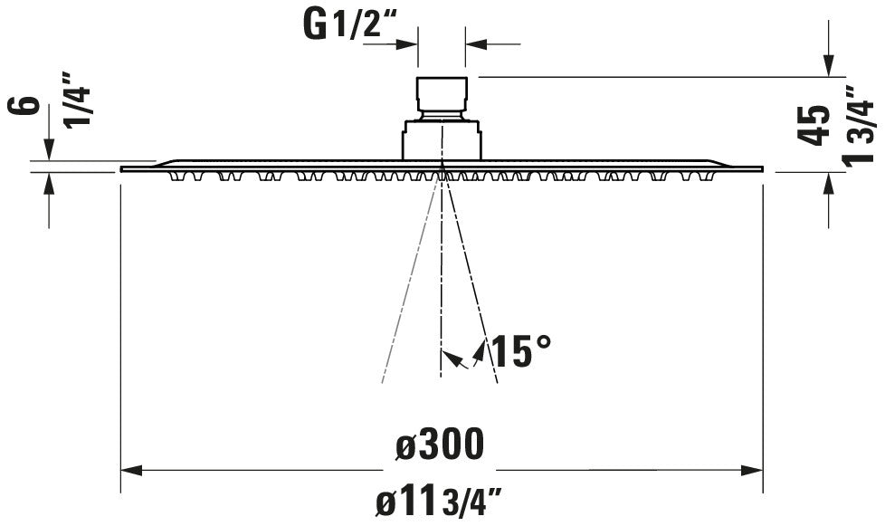 Duravit univerzální hlavová sprcha