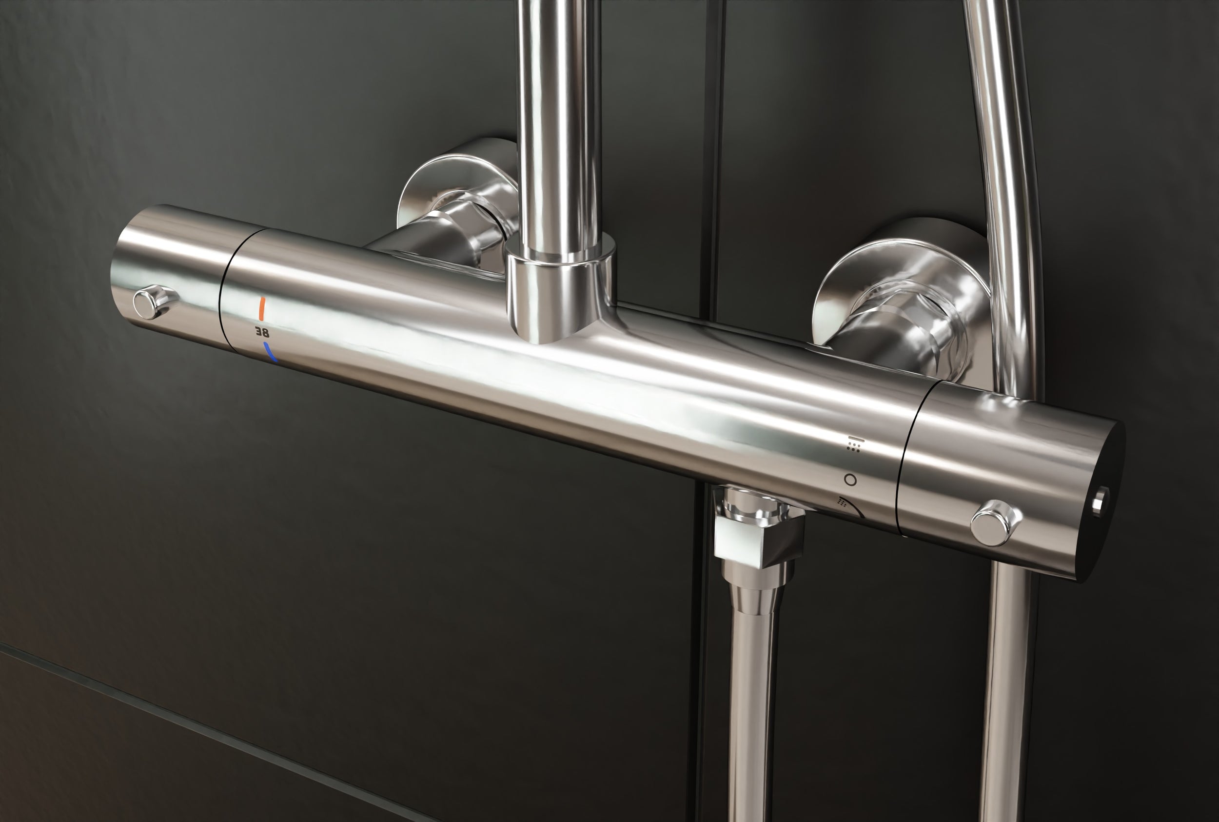 Designová sprchová sloupová termostatická baterie 4011 BASIC