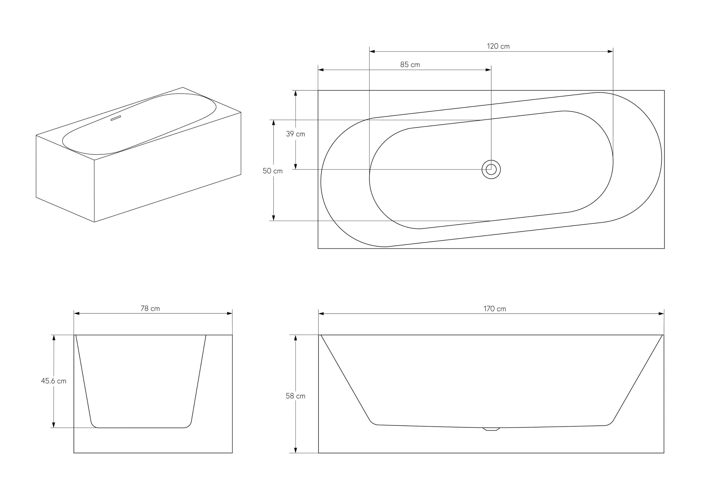 Volně stojící vana ONDA