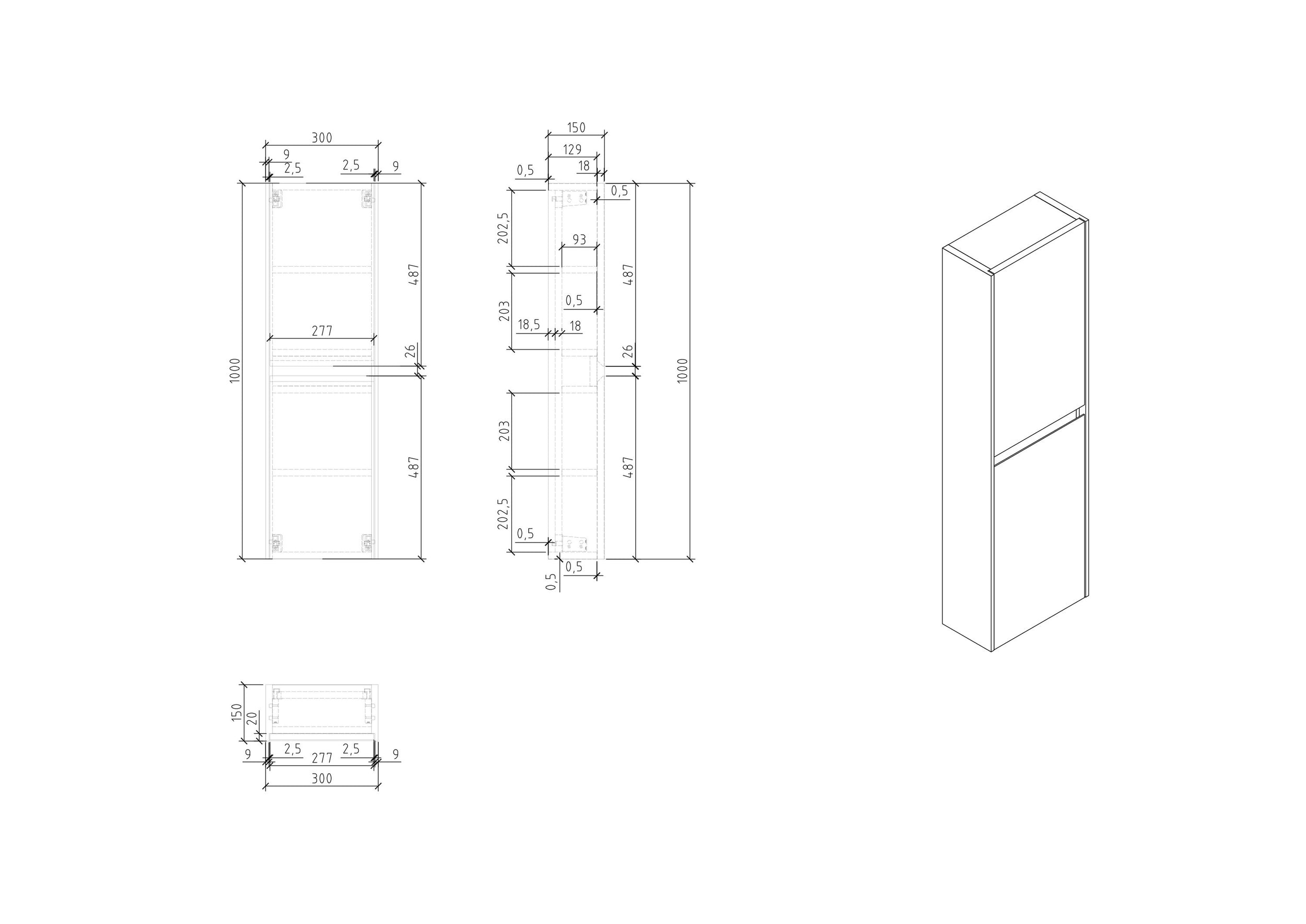 Boční skříňka TLB100