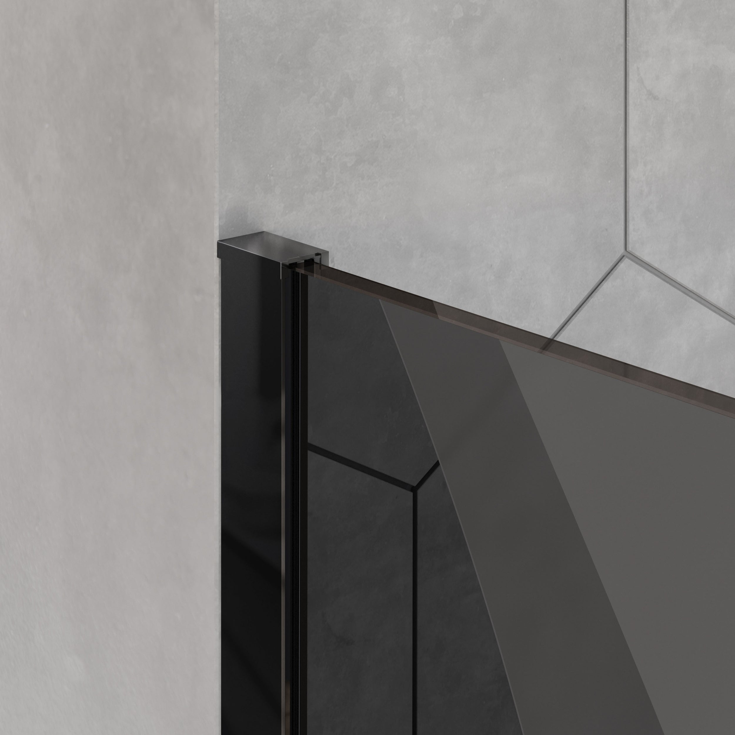 Sprchová zástěna Walk-In EX101 - 10 mm nano šedé sklo - matný vzor - různé šířky