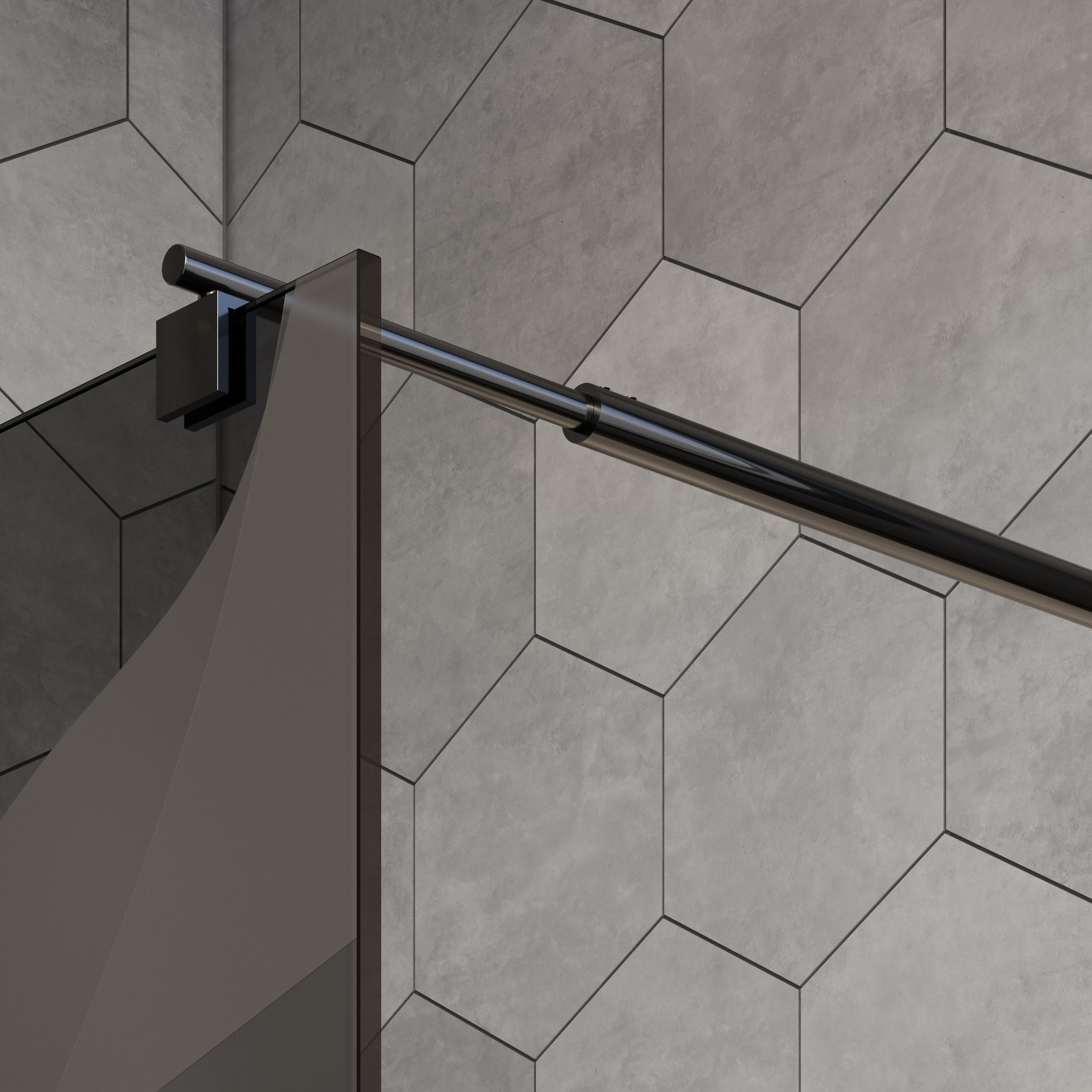 Sprchová zástěna Walk-In EX101 - 10 mm nano šedé sklo - matný vzor - různé šířky