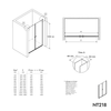Sprchové dveře NT218 - dvojité křídlové - 6mm sklo - Nano ochrana - různé barvy a šířky