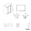 Sprchové dveře NT606 FLEX - 6mm sklo - Nano ochrana - pevný panel - různé barvy a šířky
