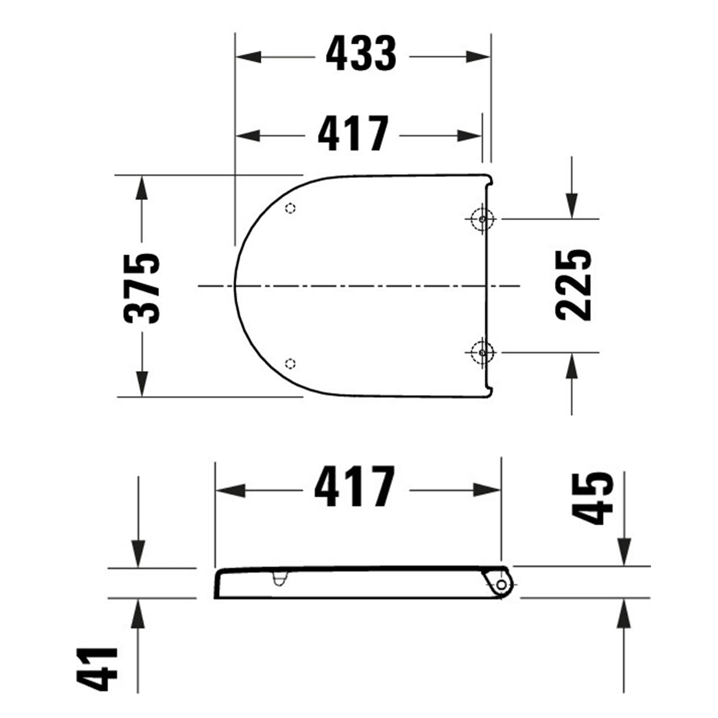 Duravit Univavo univerzální WC sedátko s pomalým sklápěním, kulaté