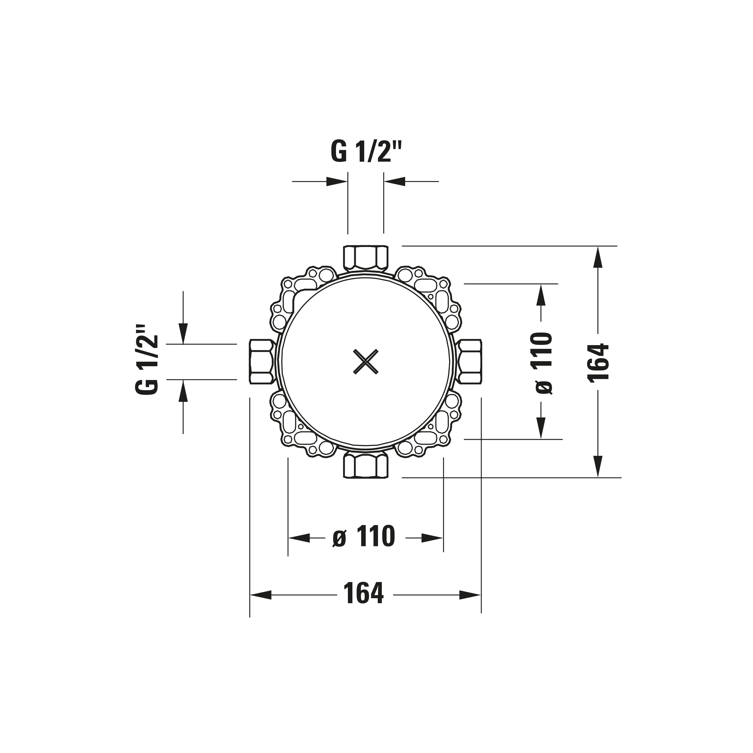 Podomítková sprchová baterie Duravit Tulum se sprchovou hlavicí