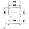 Duravit Univavo univerzální WC sedátko s pomalým sklápěním, hranaté