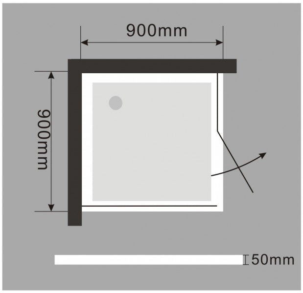 Sprchový kout rohový 8 mm nano sklo EX416 - 90 x 90 x 195 cm včetně sprchové vaničky