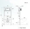 Kompletní WC set 43: Závěsné WC B-8030R, předstěnová instalace G3004A