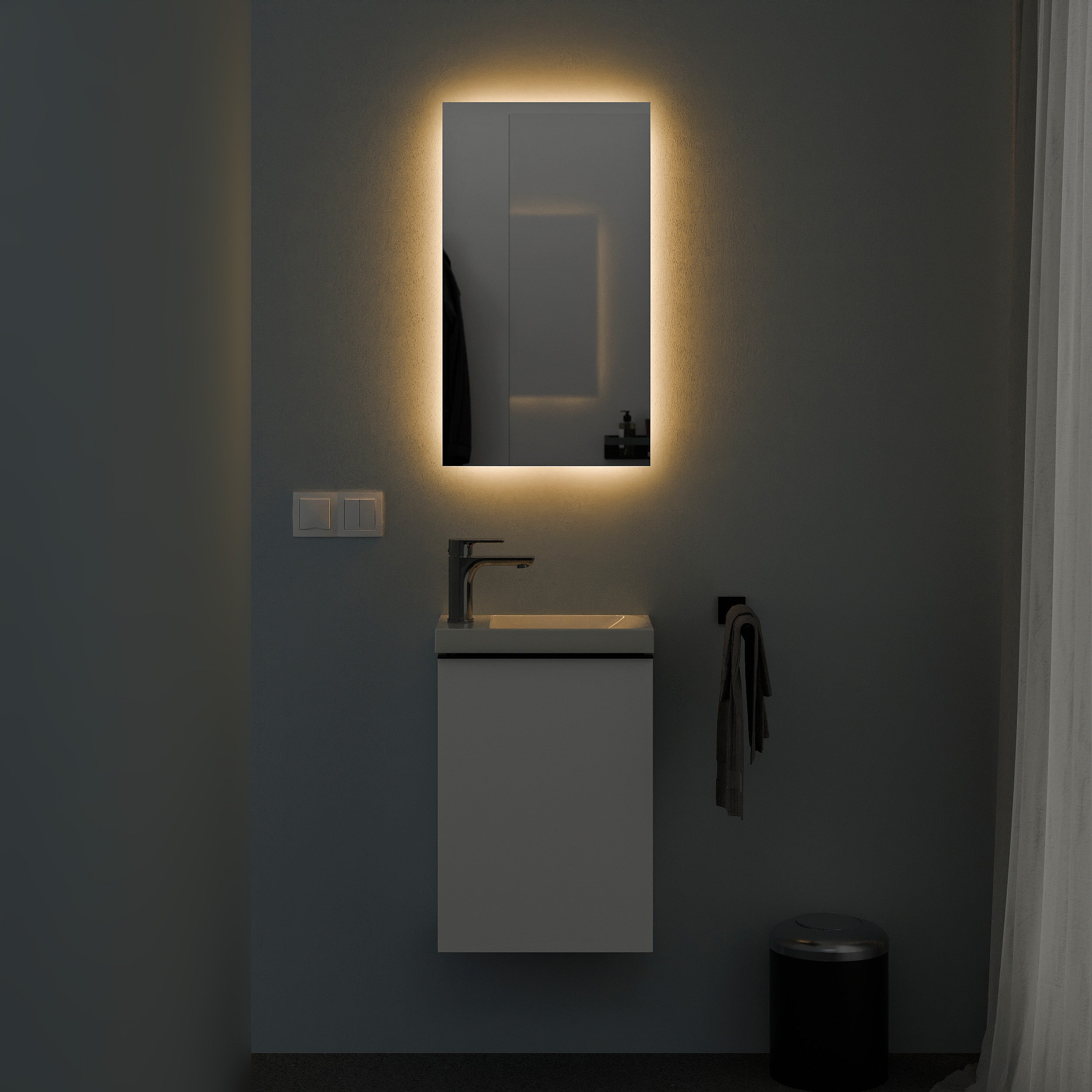 Koupelnová sada pro hosty WC TIM 40 cm s umyvadlem