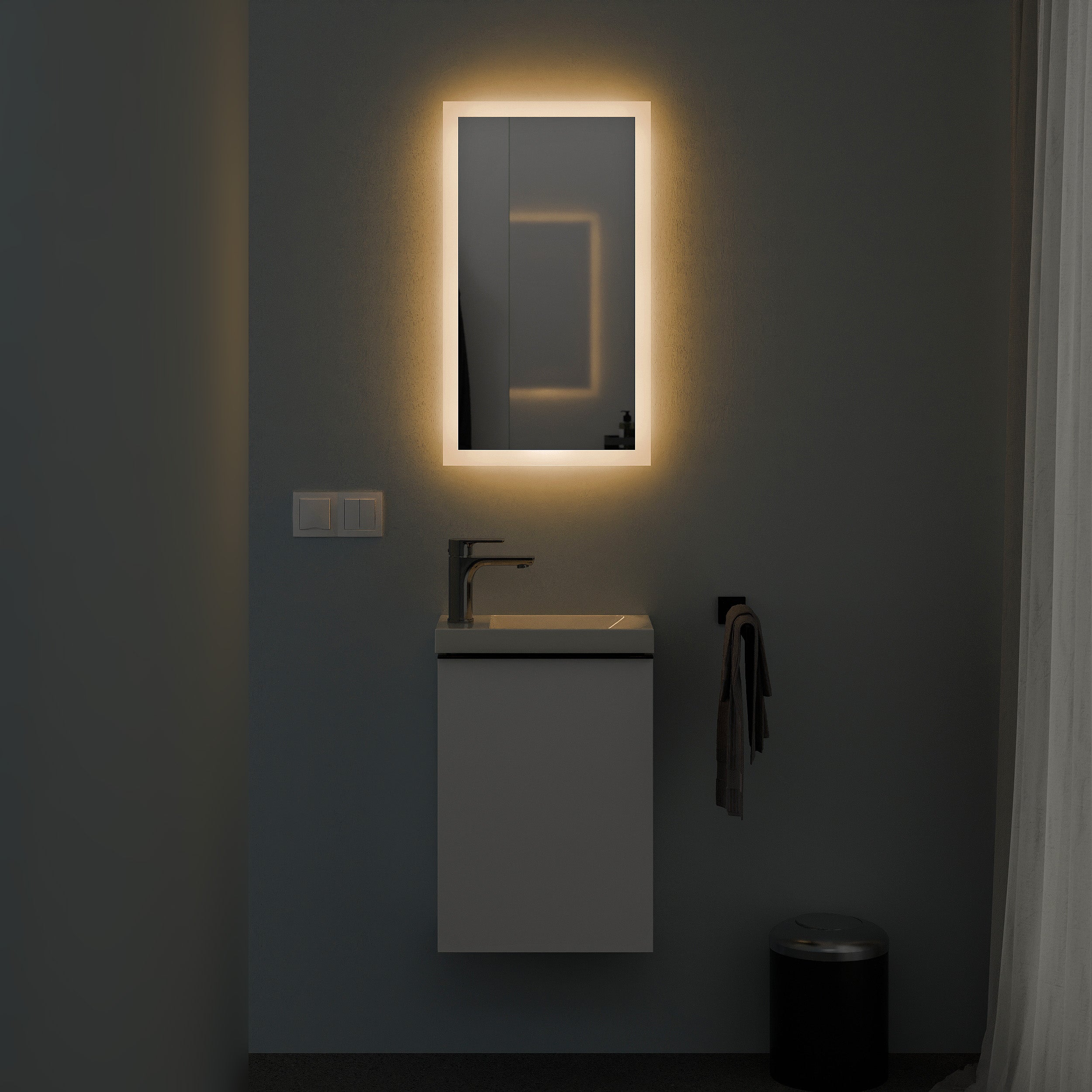 Koupelnový set VIREO 40 cm s umyvadlem