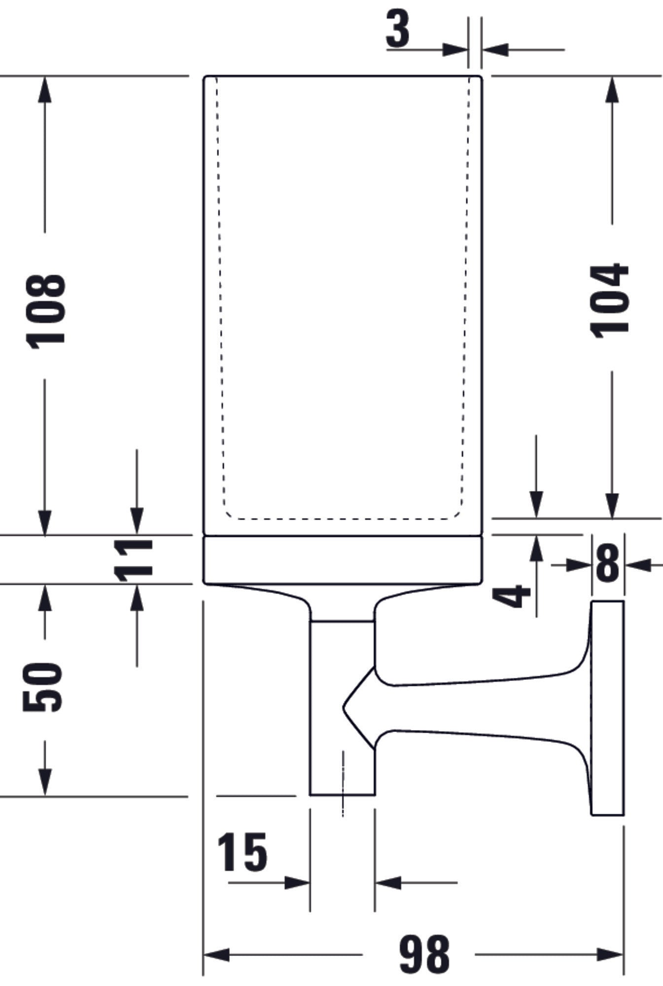 Duravit Starck T kelímek na zubní kartáčky