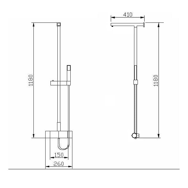 Designová sprchová souprava termostat 8821C Basic