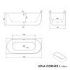 Polo-volně stojící vana LENA CORNER