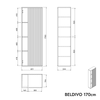 Vysoká skříň BELDIVO 170 cm