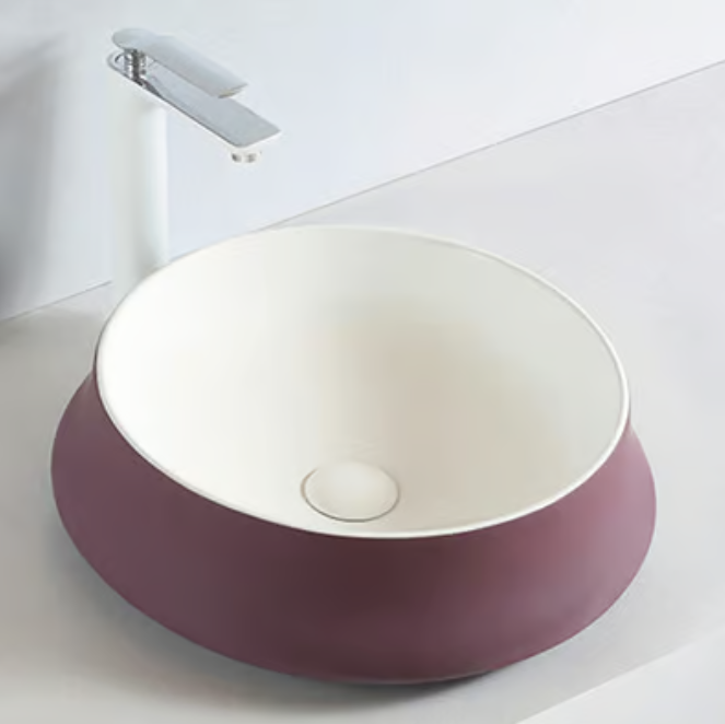 Umyvadlo na desku KW6188 - sanitární keramika - 45,5 × 45,5 × 15 cm - možnost volby barvy
