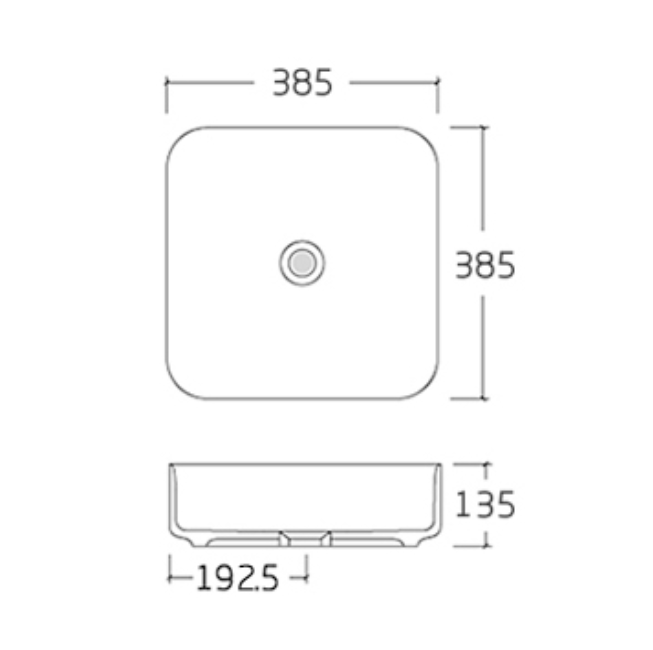 Nástavbové umyvadlo KW6134