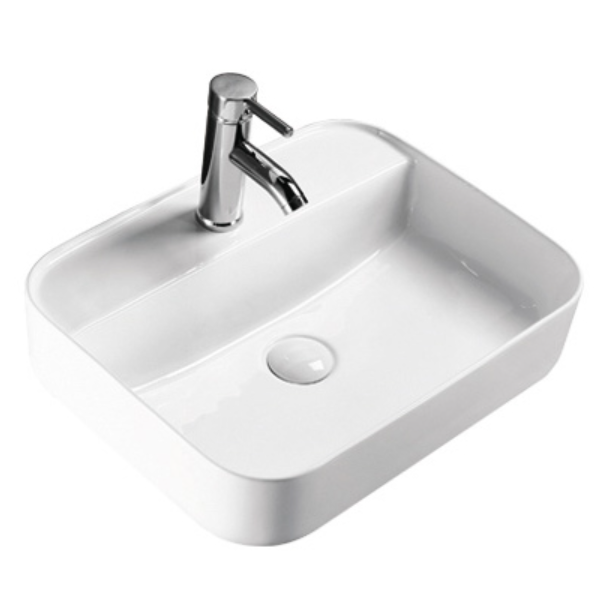 Umyvadlo na desku KW8085 - sanitární keramika - 50 × 40 × 13 cm - možnost volby barvy