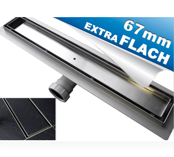 Sprchový žlábek GT01 z nerezové oceli, obkladový