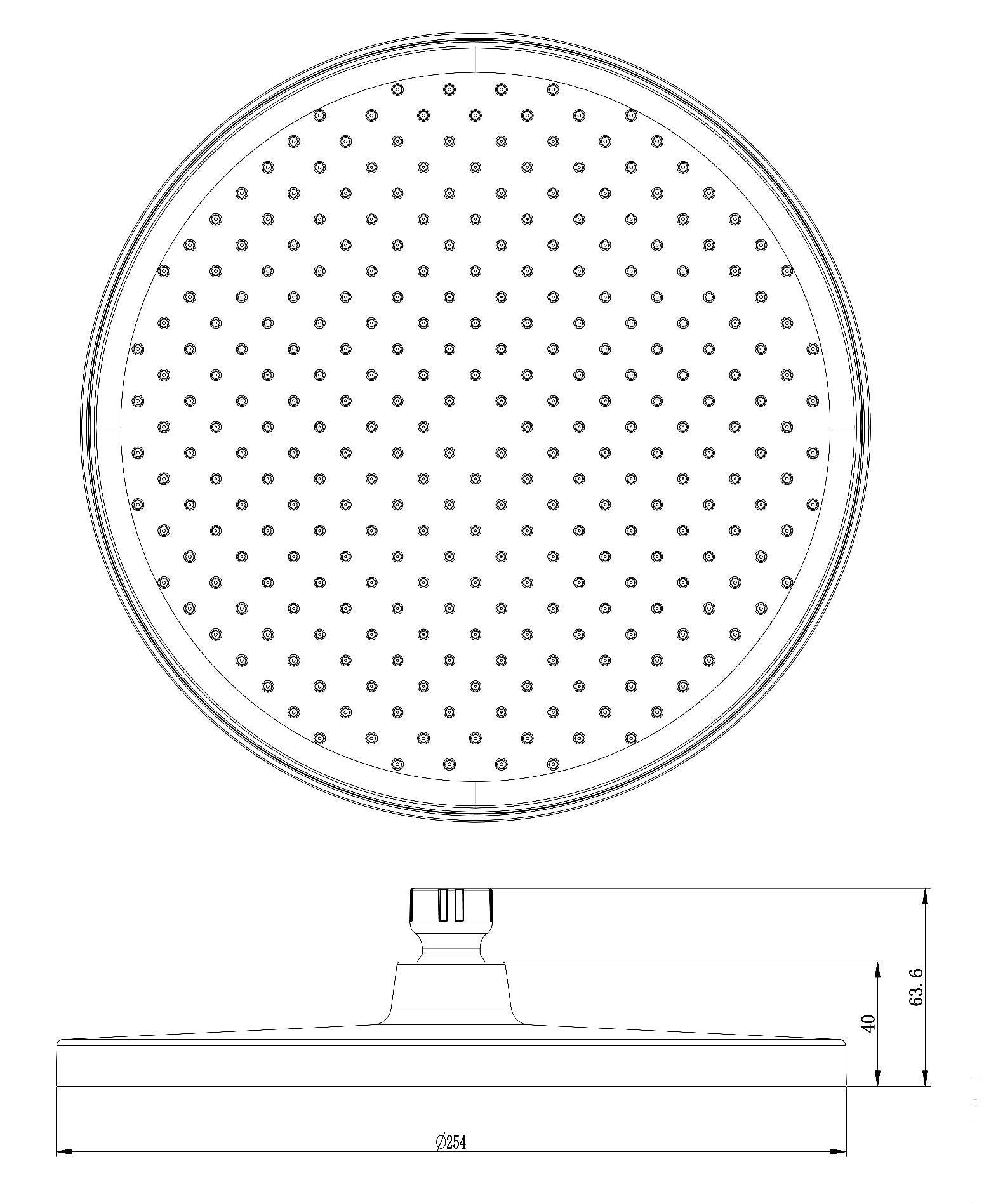 Sprchový set s termostatem 4011 BASIC - včetně ruční sprchy a dešťové hlavice