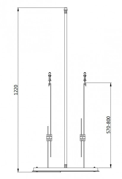 XXL dešťová sprcha nerezová stropní sprcha DPG5005 super flat v černé barvě - 50 x 50 cm - stropní instalace