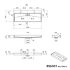 Umyvadlo BS6001 nástěnné i na desku - šířka 120 cm - 2 otvory pro baterie - bílá