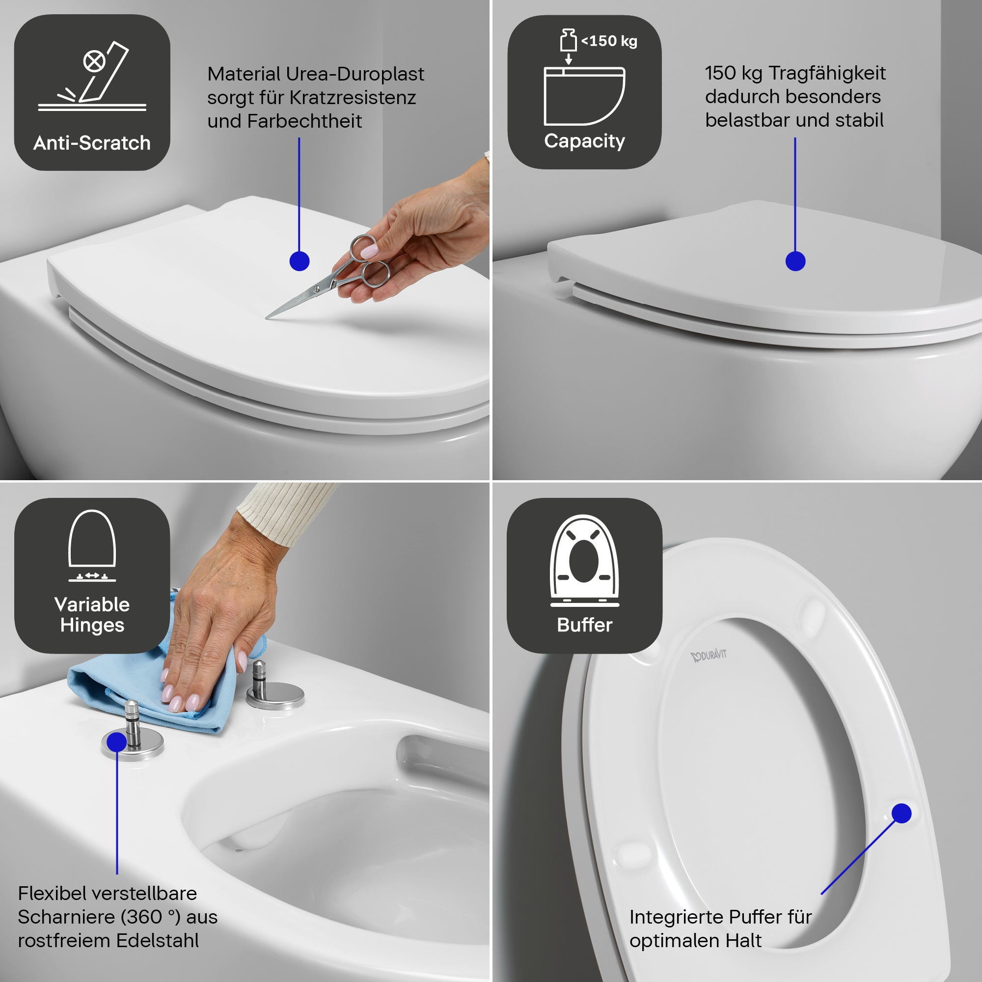 Duravit Univavo univerzální WC sedátko s pomalým sklápěním