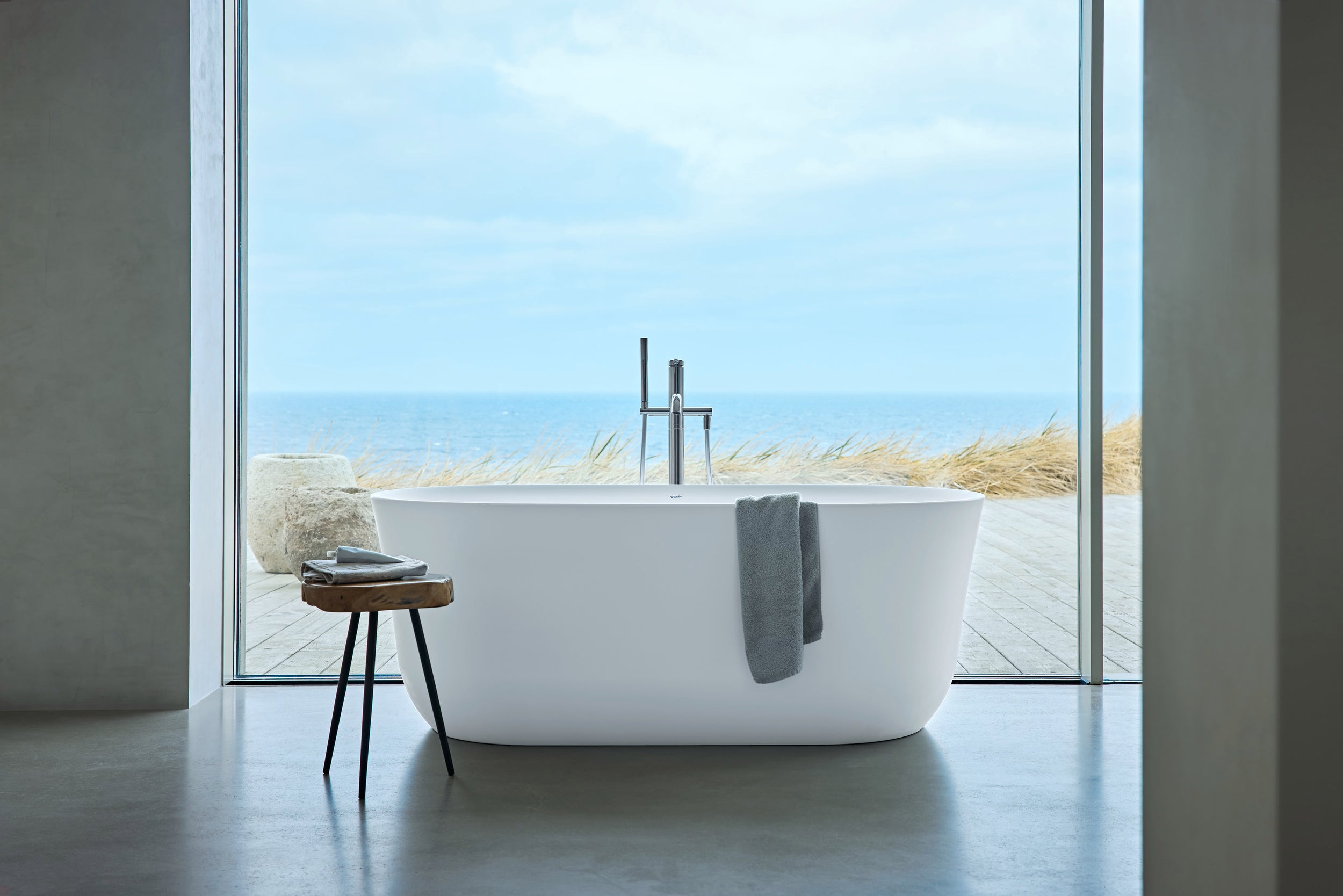 Duravit Soleil volně stojící vana z DuroCast Plus (minerální odlitek), 160x80 cm, bílá matná