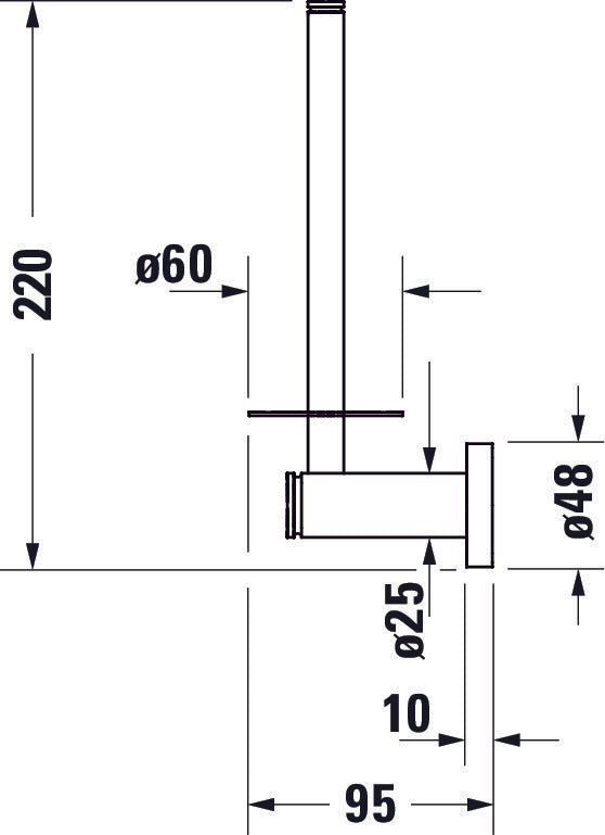 Duravit D-Code držák na náhradní roli pro 1 roli