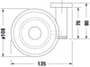 Duravit D-Code mýdelník Ø10 cm pro 1 mýdlo 