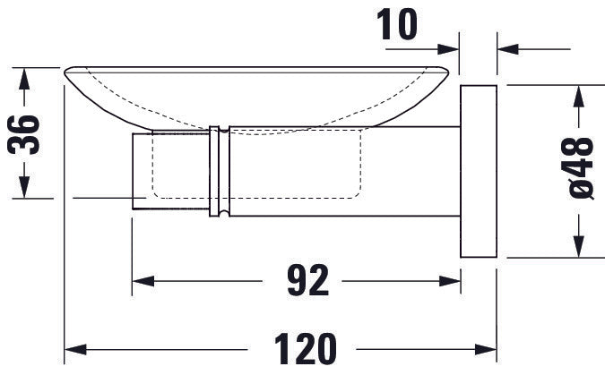 Duravit D-Code mýdelník Ø10 cm pro 1 mýdlo 