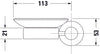 Duravit D-Code mýdelník Ø10 cm pro 1 mýdlo 