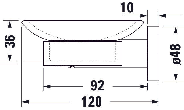 Duravit D-Code mýdelník Ø10 cm pro 1 mýdlo