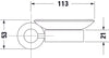 Duravit D-Code mýdelník Ø10 cm pro 1 mýdlo