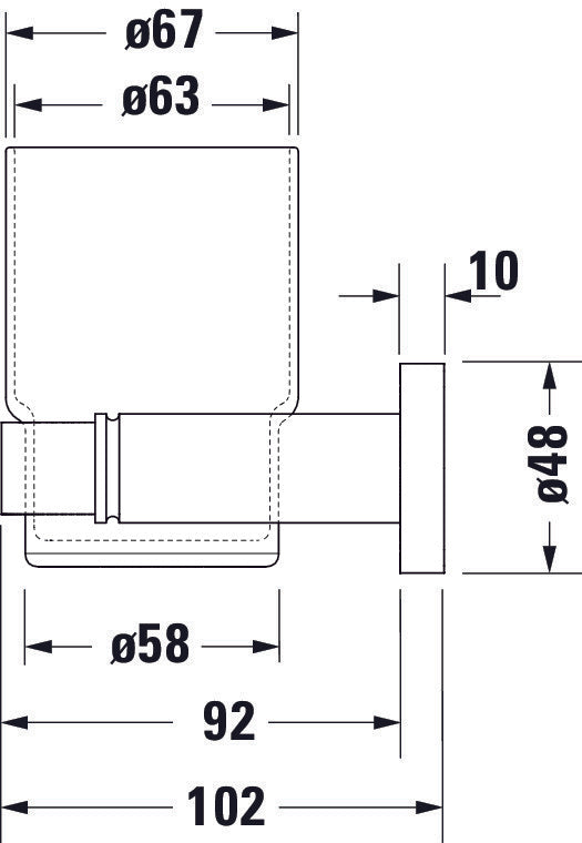 Duravit D-Code kelímek na zubní kartáčky 