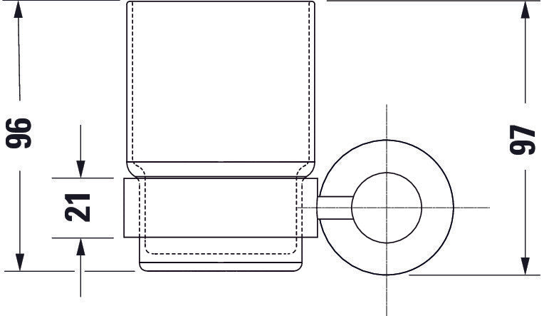 Duravit D-Code kelímek na zubní kartáčky 