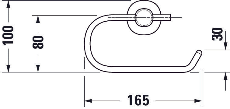 Duravit D-Code držák na toaletní papír pro 1 roli 