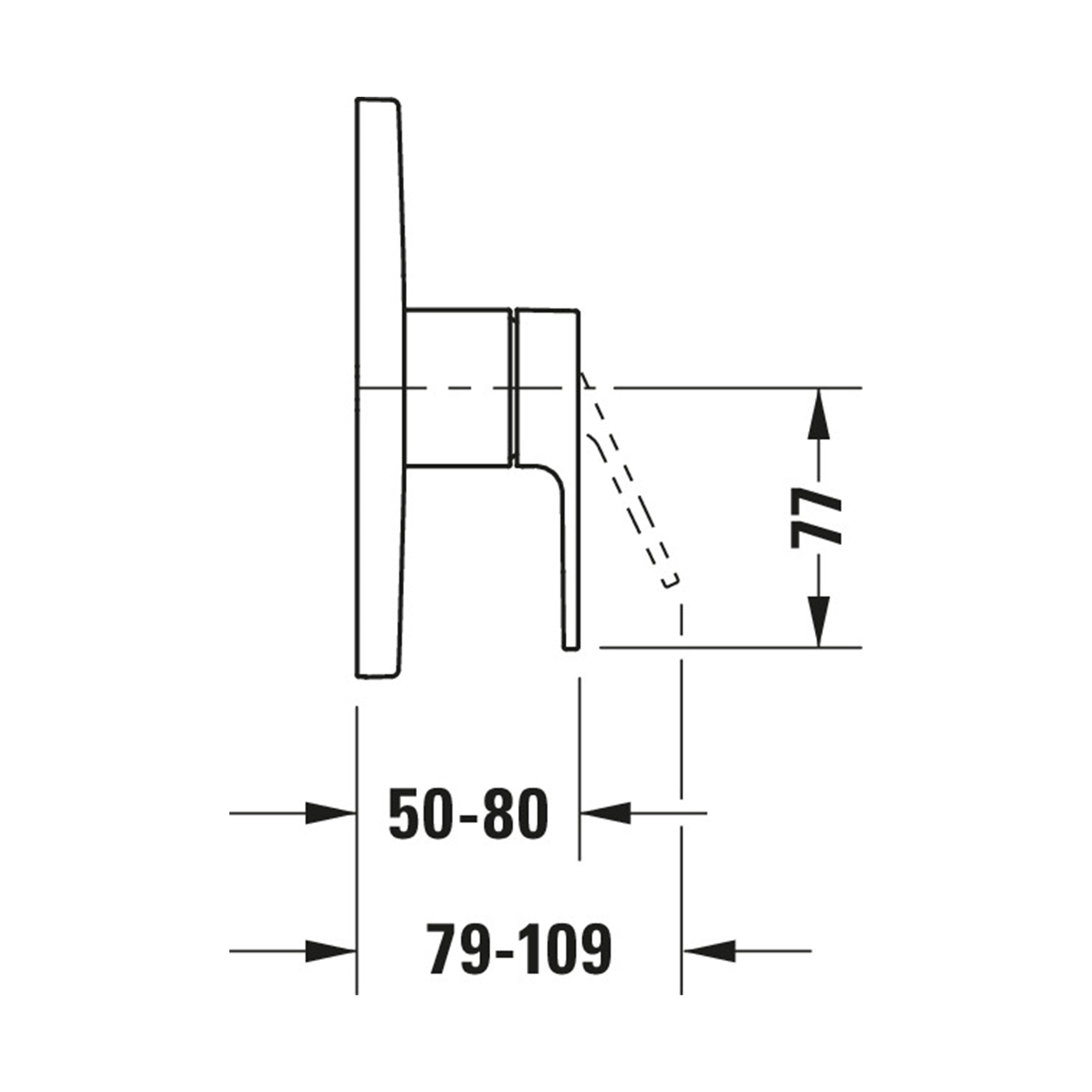 Duravit B.3 sprchová baterie, podomítková, 1 spotřebič, chrom