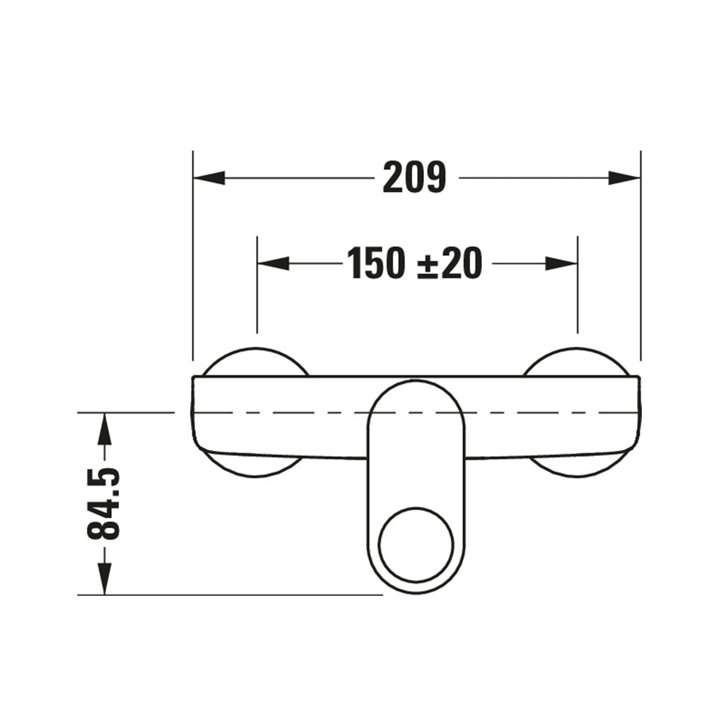 Duravit B.3 sprchová baterie, povrchová montáž, 1 spotřebič, chrom