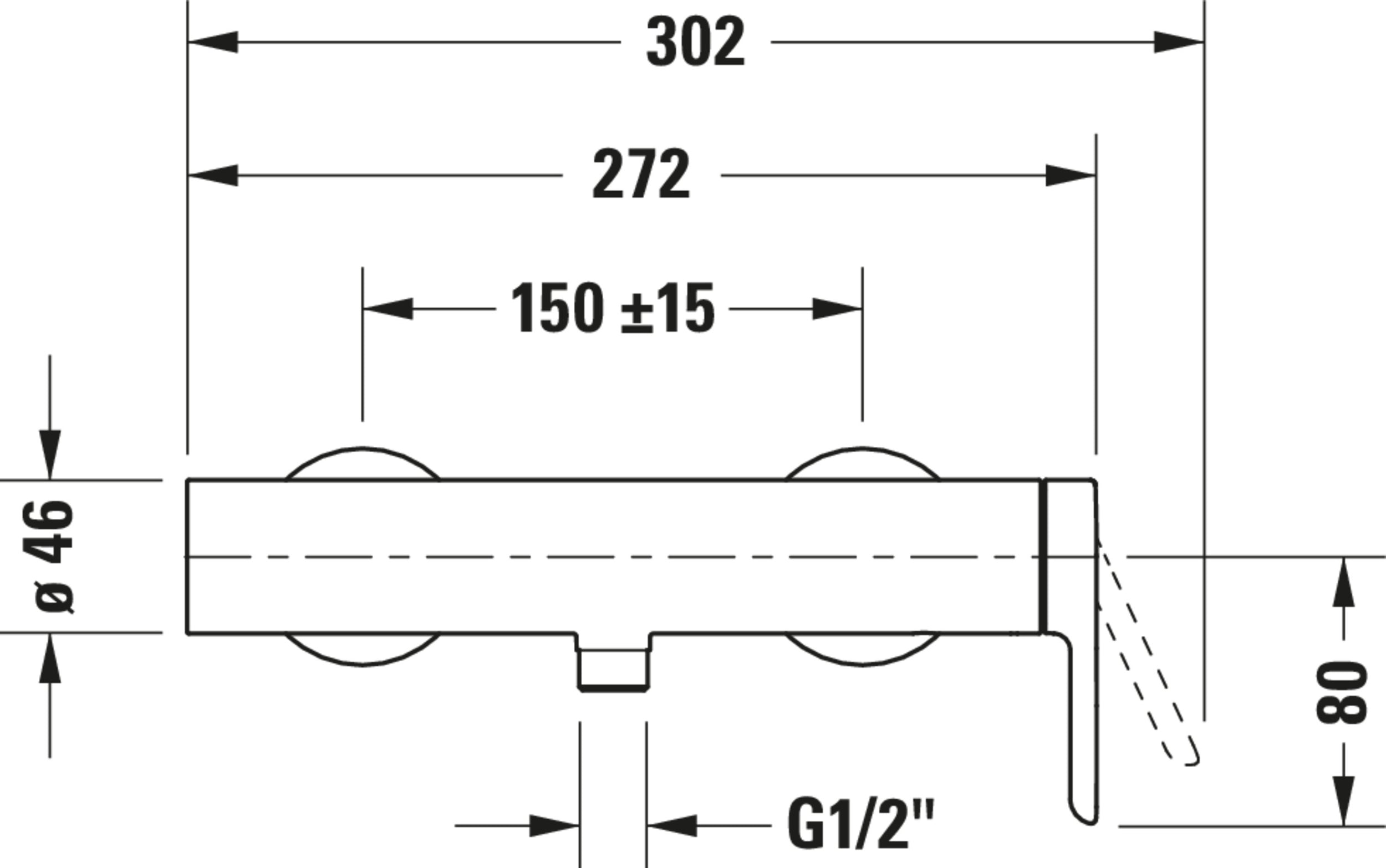 Duravit C.1 jednopáková sprchová baterie nástěnná