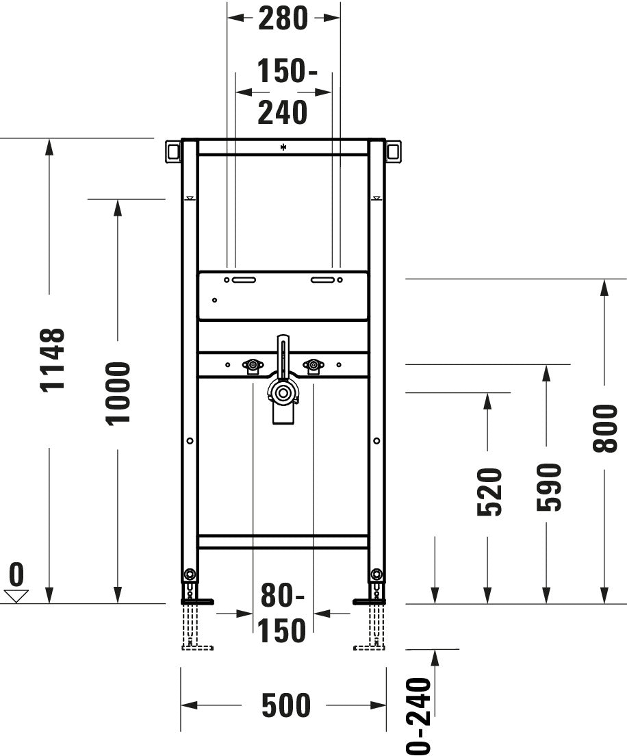 Umyvadlová deska DuraSystem, standardní, 500x170x1148mm